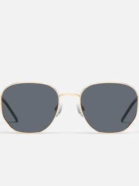 Quay Big Time Gold Frame polarized Women's Sunglasses